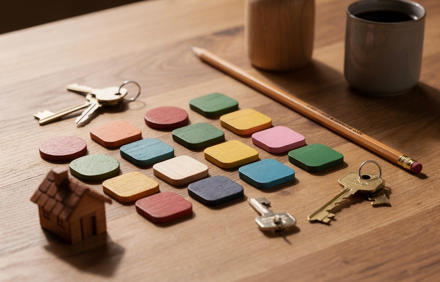 Weekly planner and cabin coordination tools on a table